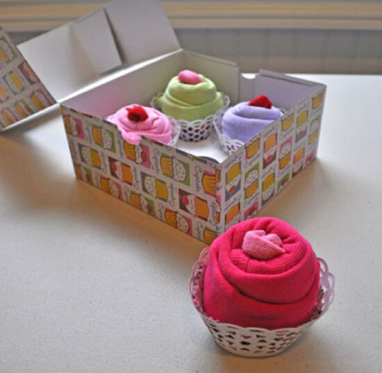 Regalo para bebés: ¡cupcakes de ropa!