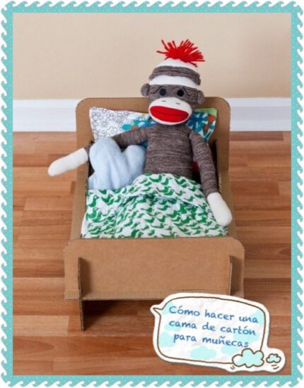Manualidades con cartón. Cómo hacer una cama de cartón para muñecos