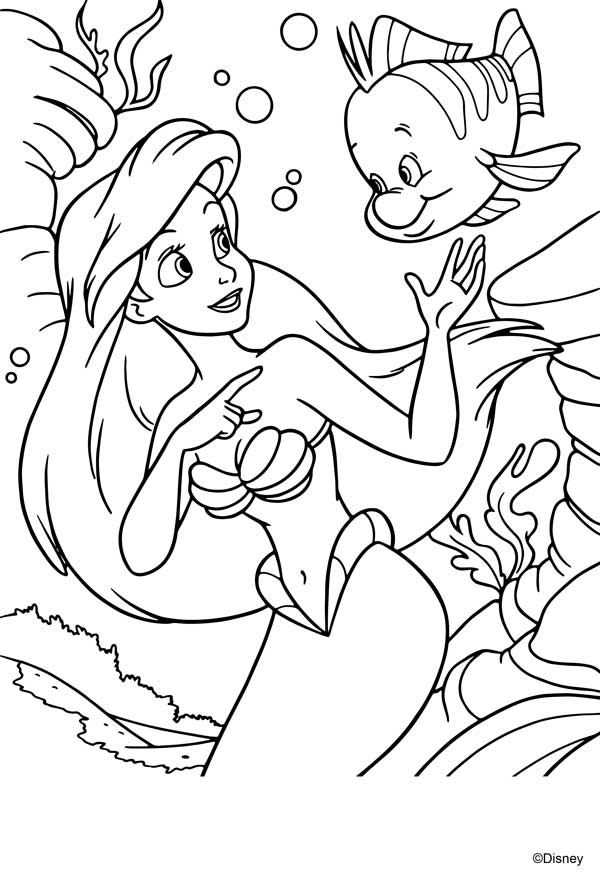 Dibujos De Princesa Ariel Para Colorear