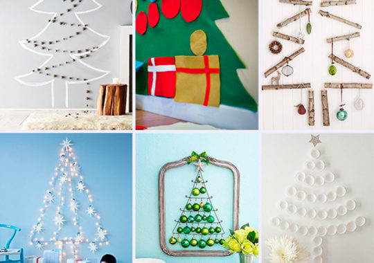 6 árboles de navidad de pared