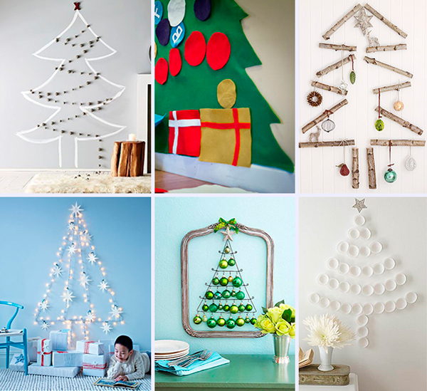6 árboles de navidad de pared