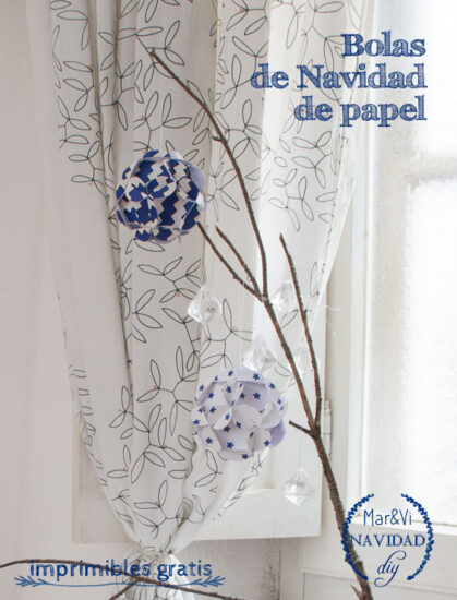 bolas de navidad caseras de papel