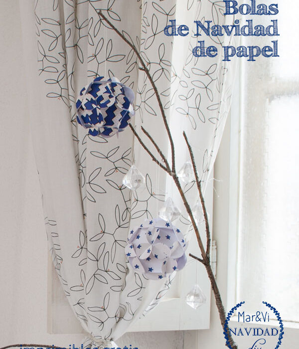 bolas de navidad caseras de papel
