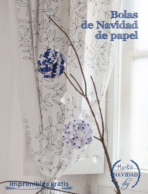 bolas de navidad caseras de papel