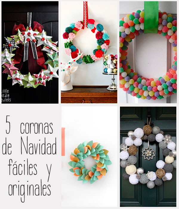 5 Coronas De Navidad Fáciles Y Originales