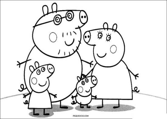 dibujos peppa pig para colorear