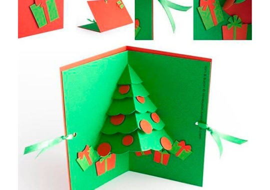 tarjeta de navidad hecha a mano