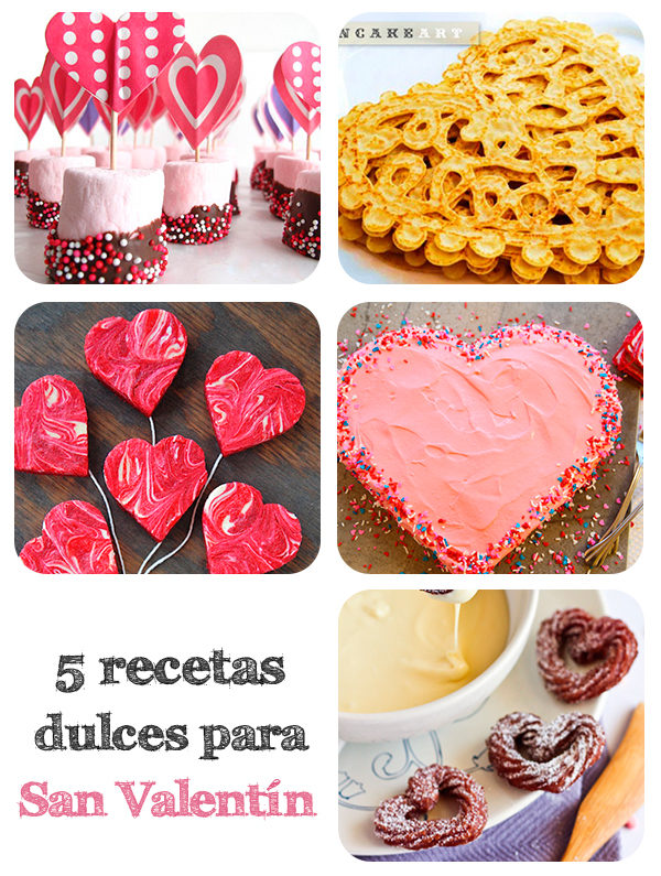 5 recetas dulces para san valentin