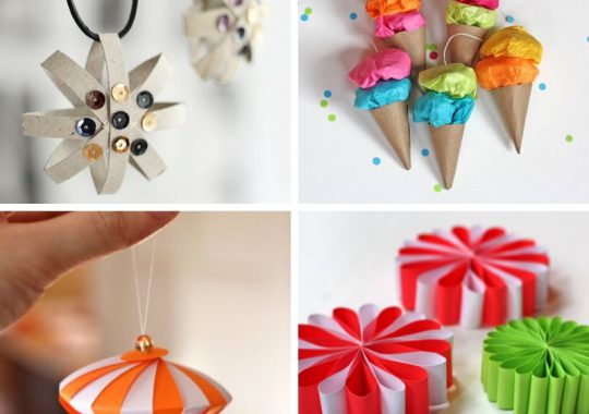 adornos de navidad de papel para el arbol