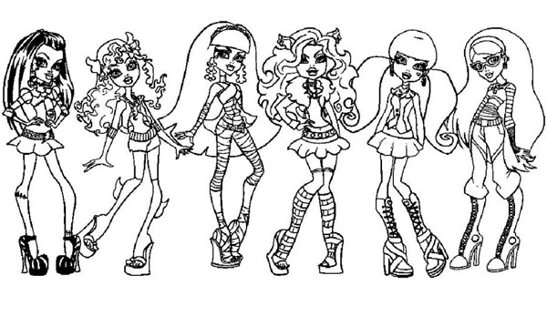 Dibujos para colorear de las Monster High - Pequeocio