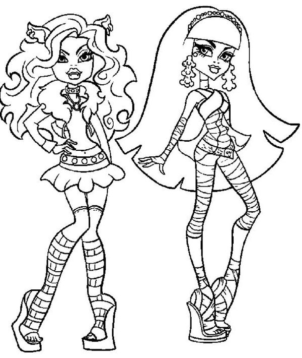 Dibujos para colorear de las Monster High