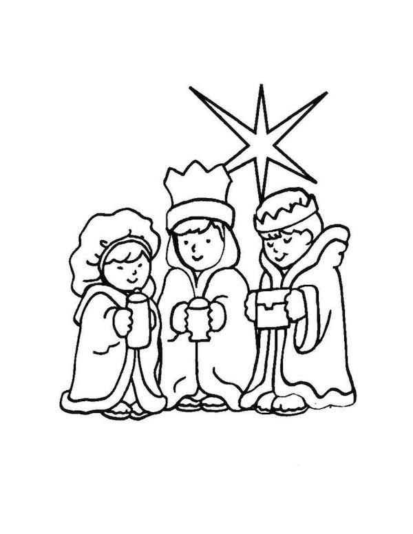 dibujos para colorear de los reyes magos