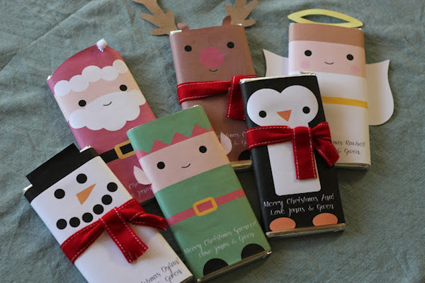 envoltorio para chocolatinas de navidad