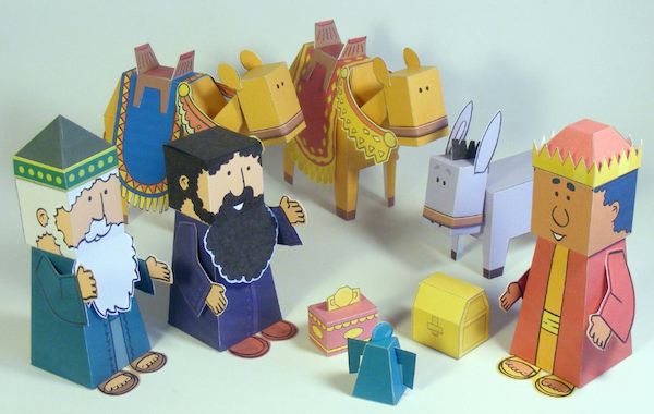 Muñecos De Papel De Los Reyes Magos