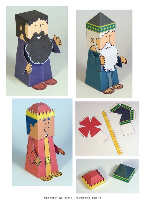 Muñecos Recortables De Los Reyes Magos