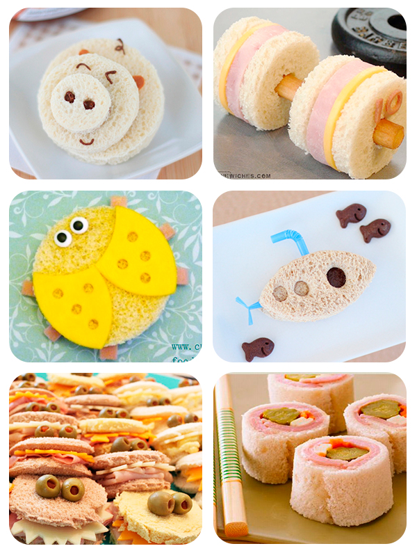 recetas para sandwich divertidos