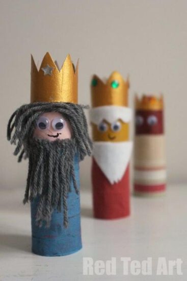 Reyes Magos de rollos de papel