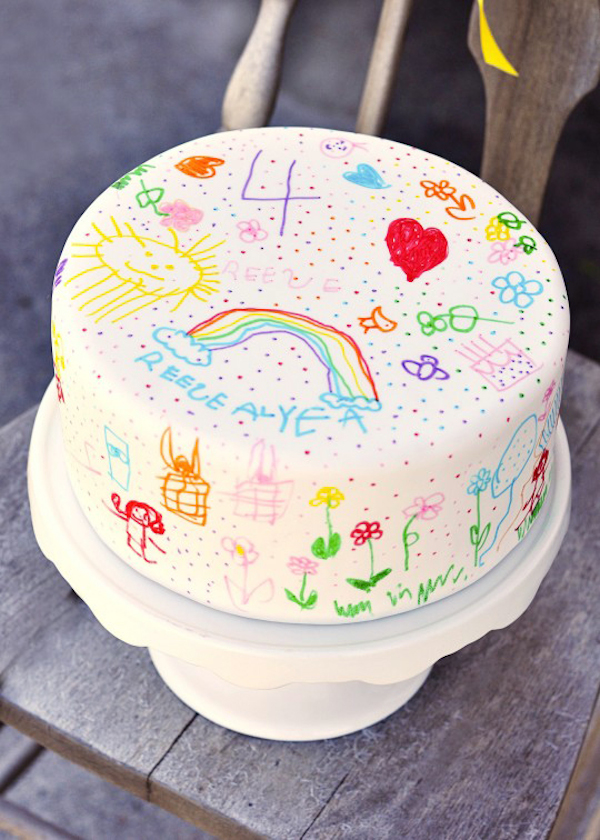 Tarta De Cumpleaños Arco Iris 3