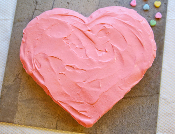 tarta en forma de corazón muy fácil