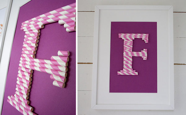 cómo hacer letras con pajitas