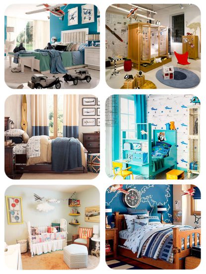 habitaciones infantiles inspiradas a los aviones