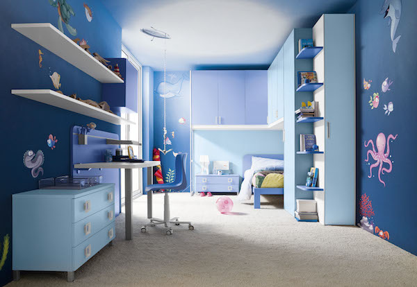 Dormitorio Infantil En Azul Y Celeste