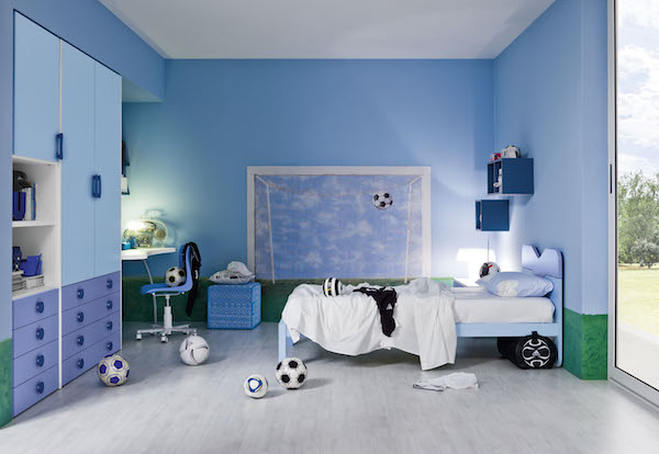 Habitación Infantil Decorada En Azul