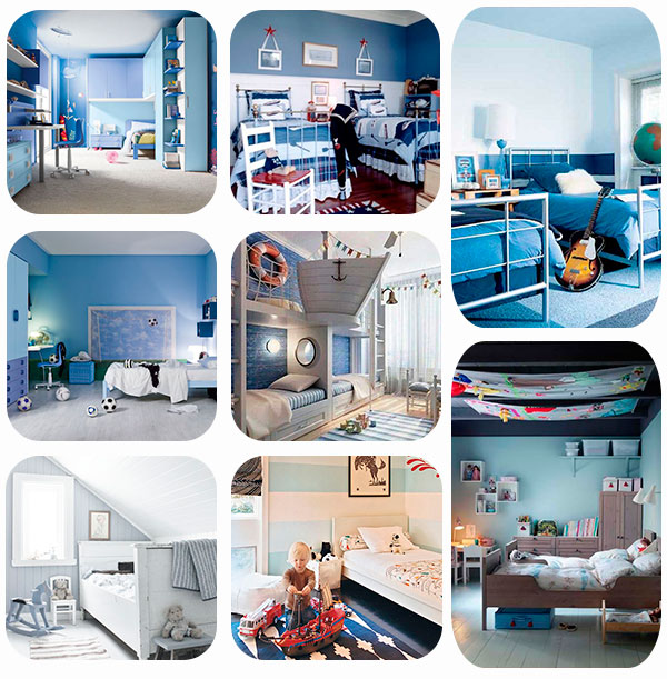 habitaciones infantiles en azul