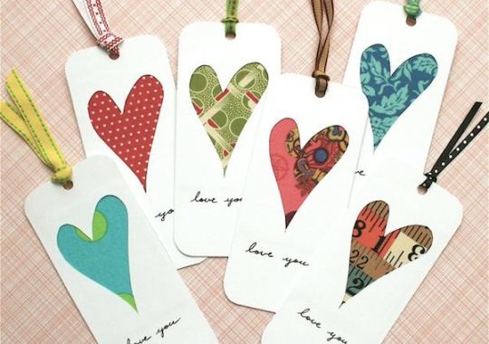 marcapaginas casero para san valentín