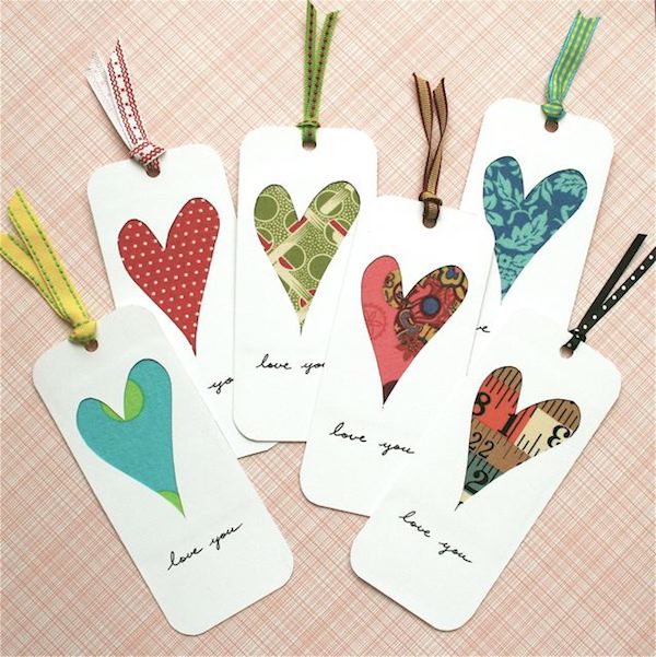 marcapaginas casero para san valentín