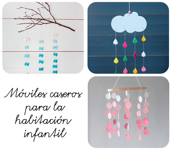moviles caseros para la habitacion infantil