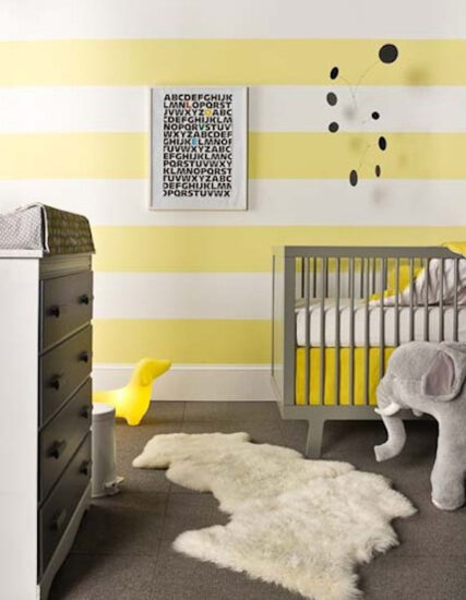 habitaciones infantiles decoradas con rayas