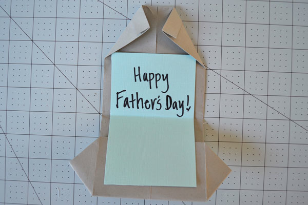 tarjeta del dia del padre con origami
