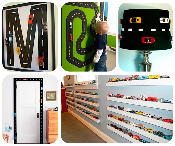 ideas para decorar con coches de juguete