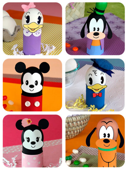 huevos decorados con los personajes disney
