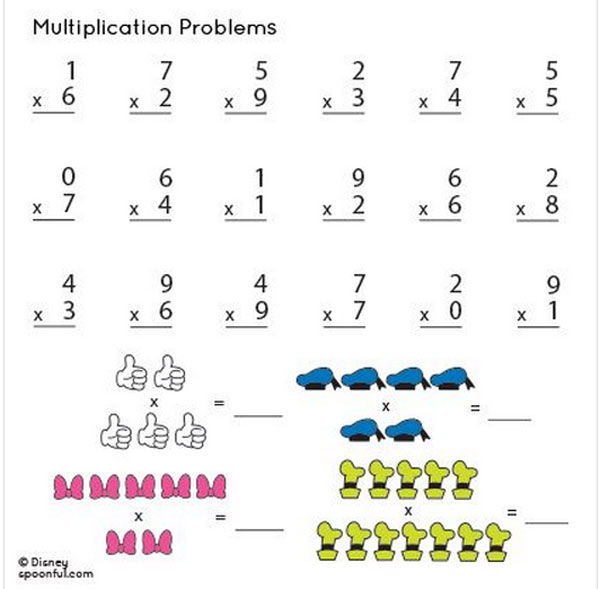 Aprende A Multiplicar Con Los Personajes Disney