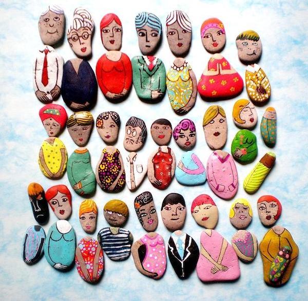 personajes para jugar con piedras