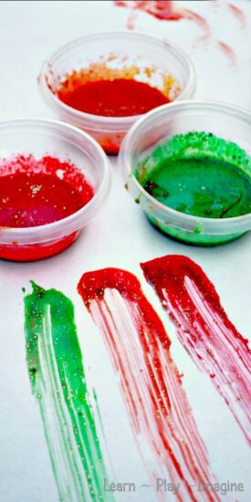 pintura para dedos casera y comestible