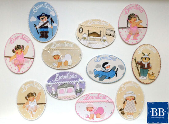 Mini placas de puerta artesanales