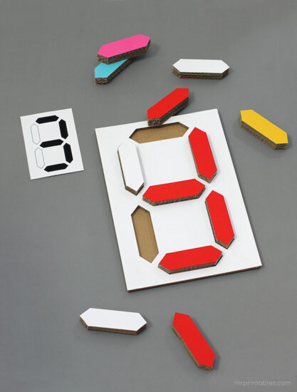 puzzle casero para aprender los números