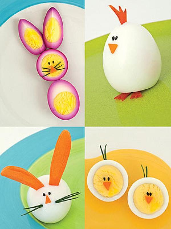 animalitos de huevo para Pascua