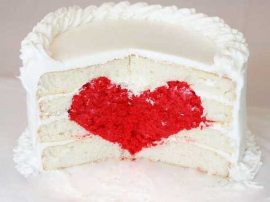 tarta fácil con corazón sorpresa