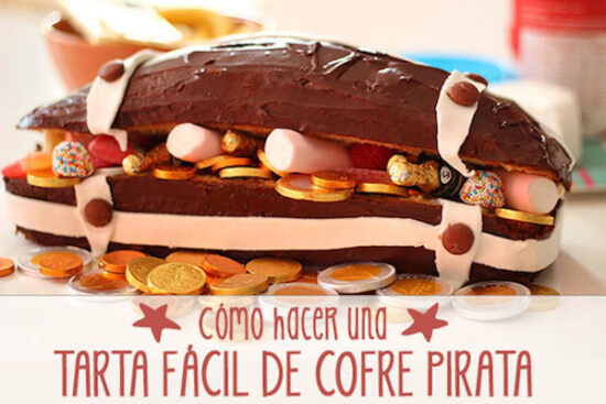 cómo hacer una tarta de cofre pirata