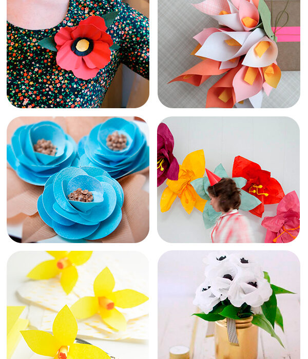 flores de papel paso a paso