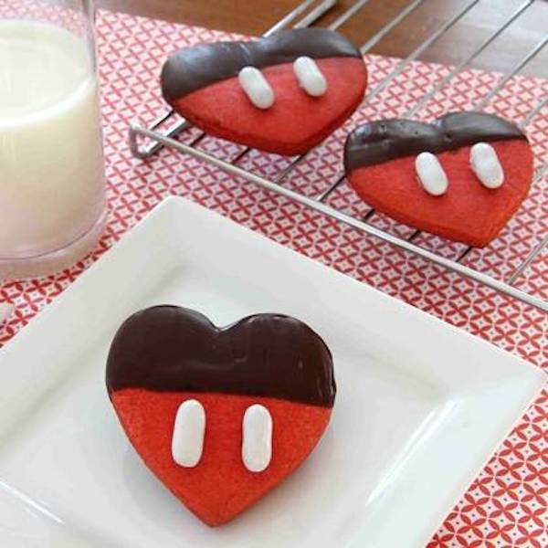 Galletas De Mickey En Forma De Corazón