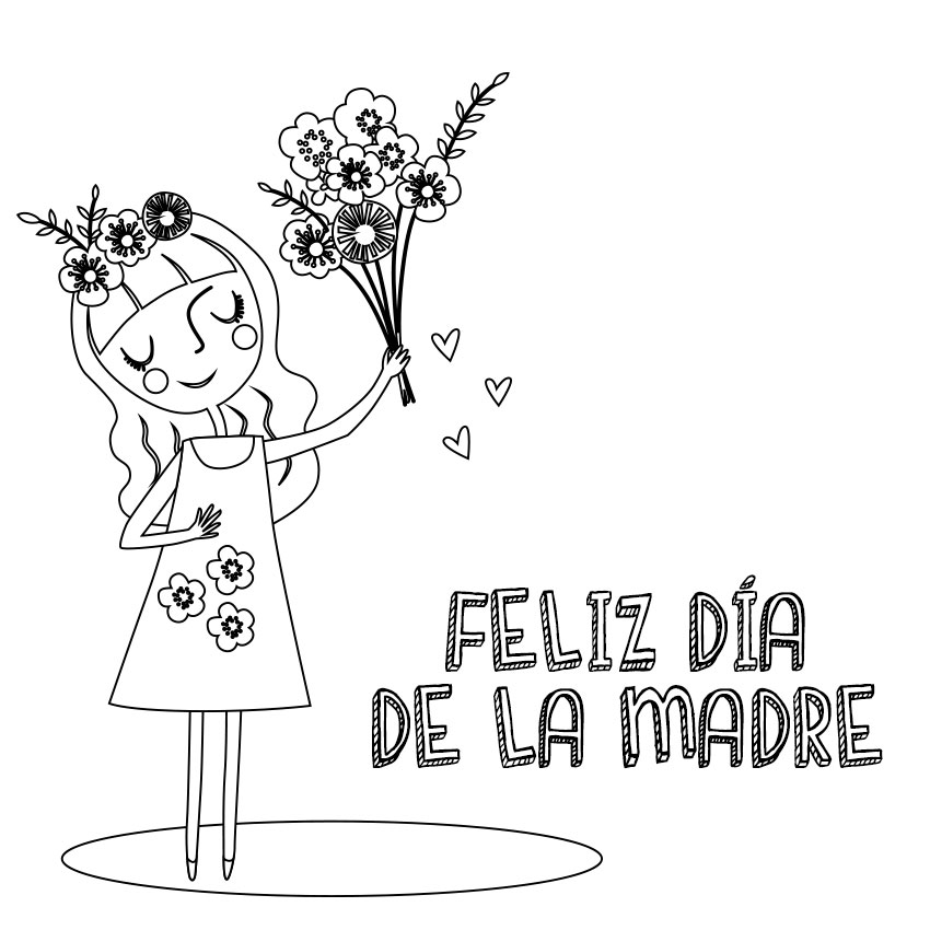 7 dibujos del Día de la Madre para colorear y felicitar a mamá - Pequeocio