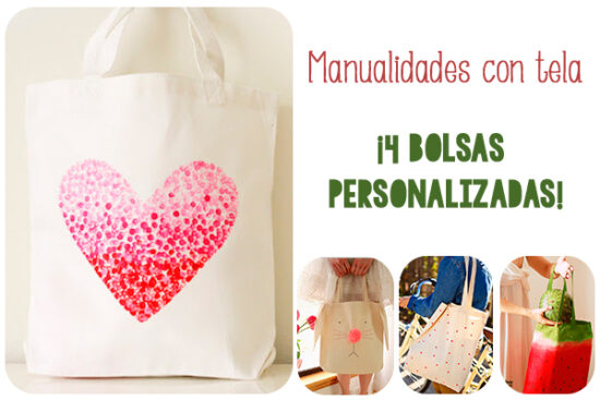 Manualidades con tela, bolsas personalizadas