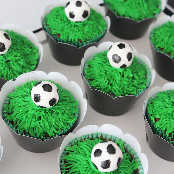 cupcakes de fútbol