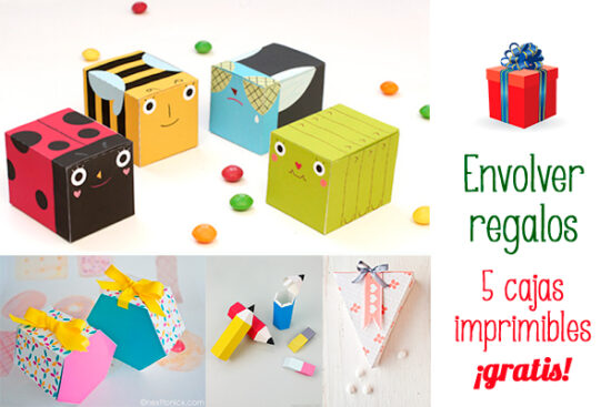 Envolver regalos: cajas imprimibles