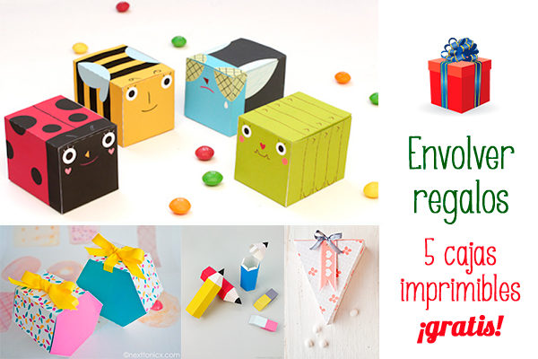 Envolver regalos: cajas imprimibles